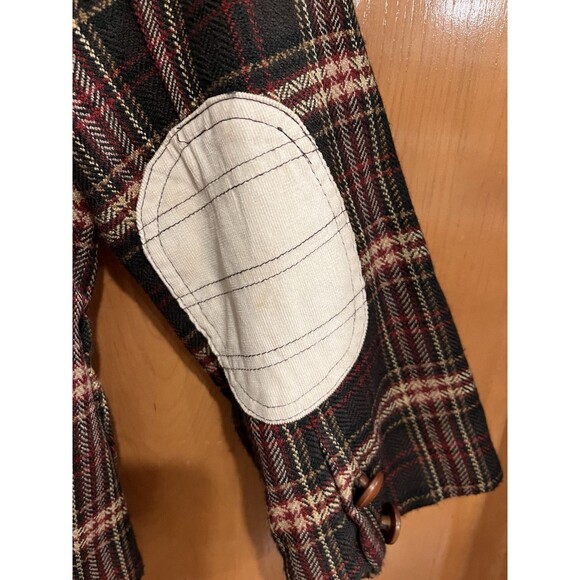 Vintage Y2K Rampage Plaid Blazer Jacket Bolero Crop Dark Academia Preppy L 90s - Picture 8 of 12